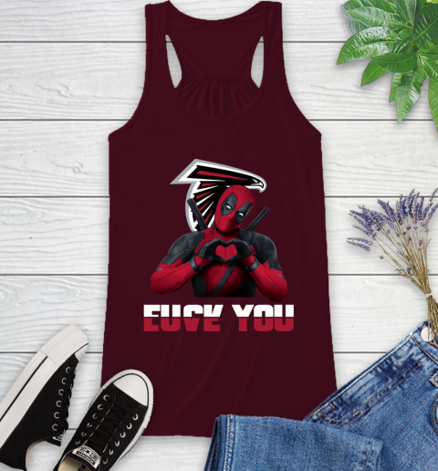 NHL Atlanta Falcons Deadpool Love You Fuck You Football Sports Racerback Tank 2