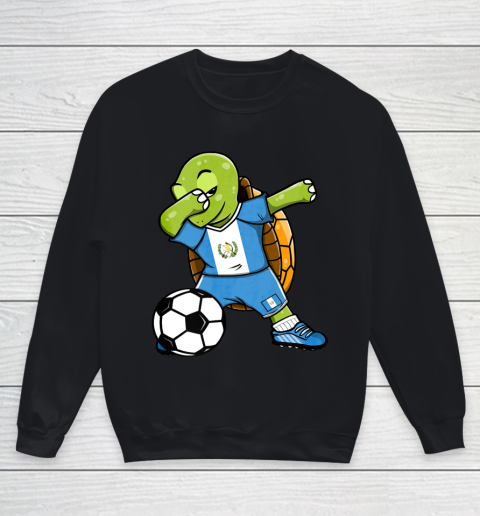 Dabbing Turtle Guatemala Soccer Fans Jersey Flag Football Youth Sweatshirt