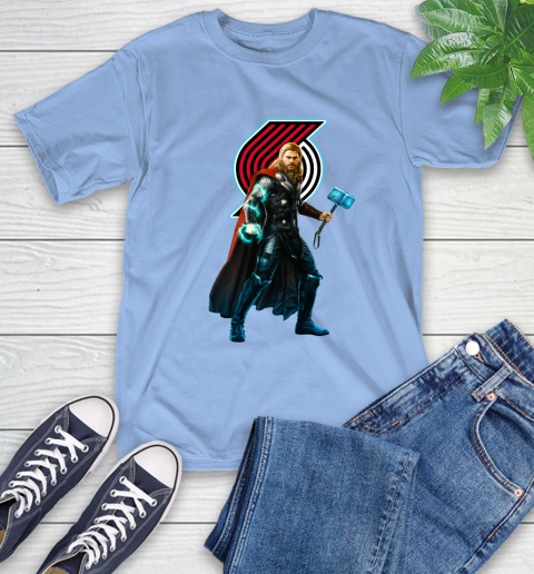 NBA Thor Avengers Endgame Basketball Portland Trail Blazers T-Shirt 11