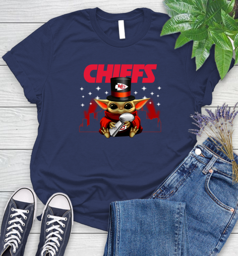 Super Bowl Baby Yoda Loves The Kansas City Chiefs Star Wars NFL Shirts 93