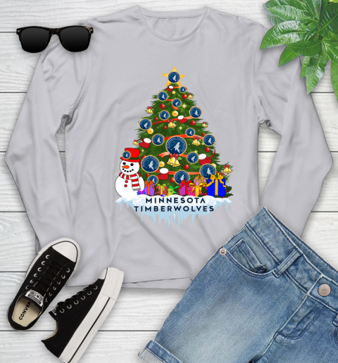 Minnesota Timberwolves Merry Christmas NBA Basketball Sports Youth Long Sleeve 5