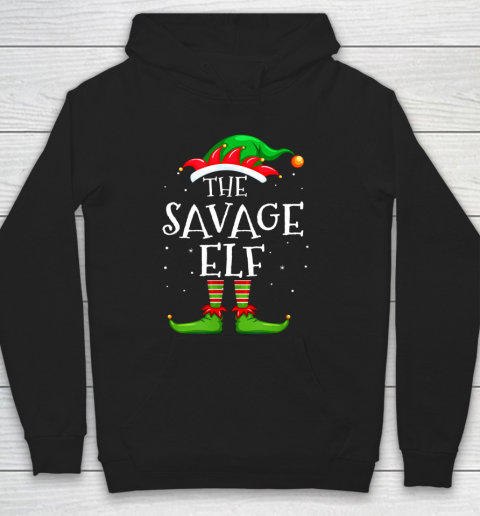 Savage Elf Family Matching Christmas Group Gift Pajama Hoodie