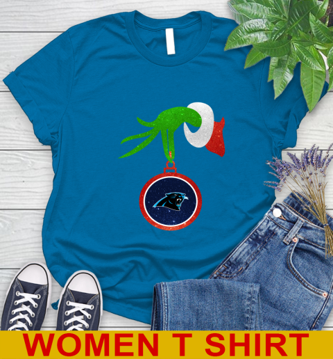 Carolina Panthers Grinch Merry Christmas NFL Football Women's T-Shirt 7
