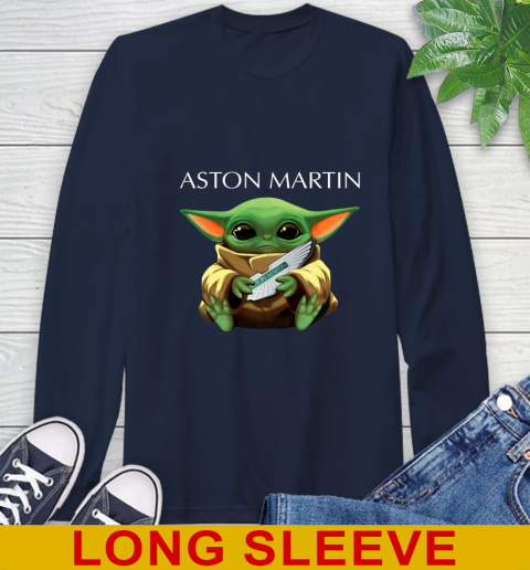 Star Wars Baby Yoda Hugs Aston Martin Car Shirt 57