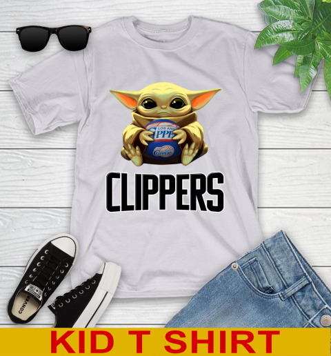 NBA Basketball LA Clippers Star Wars Baby Yoda Shirt 105