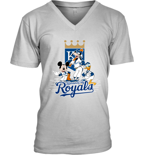 MLB Kansas City Royals Women's Short Sleeve V-Neck Fashion T-Shirt - S