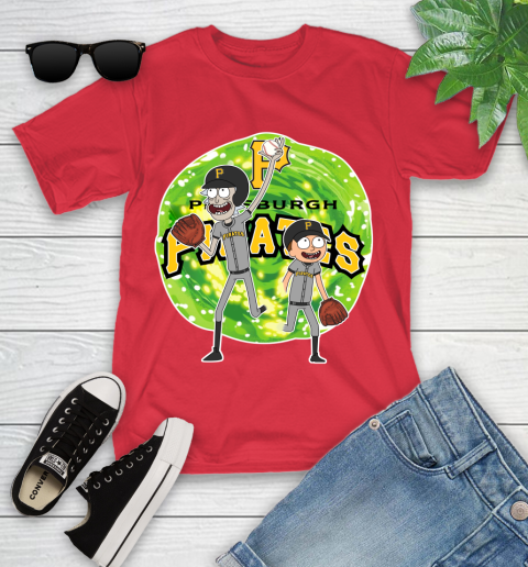 MLB Pittsburgh Pirates Rick And Morty Baseball Sports Youth T-Shirt 10