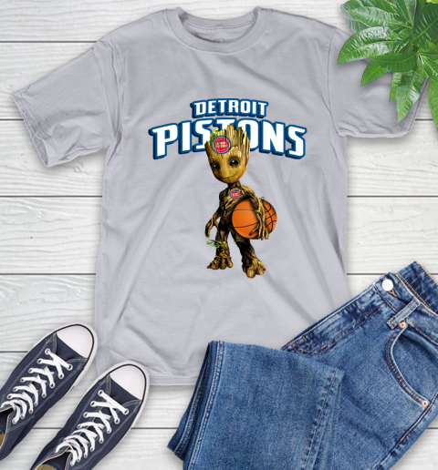 Detroit Pistons NBA Basketball Groot Marvel Guardians Of The Galaxy T-Shirt 6