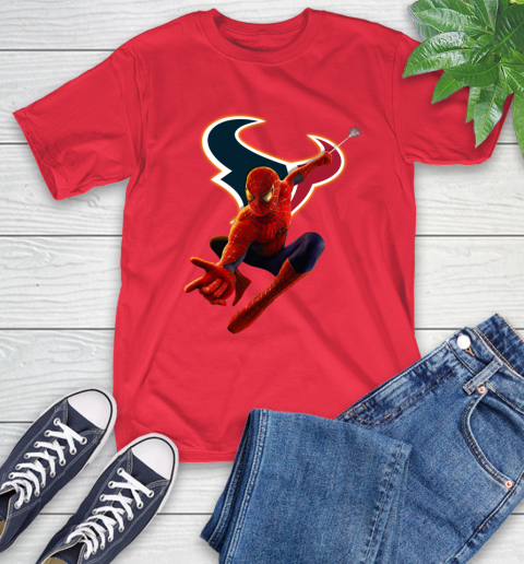 NFL Spider Man Avengers Endgame Football Houston Texans T-Shirt 10