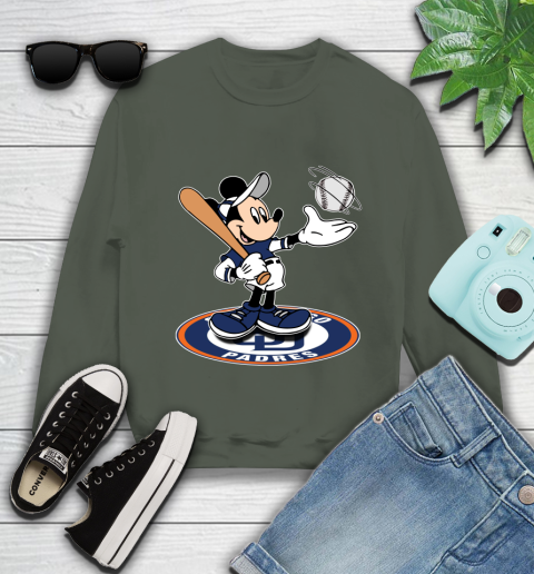 MLB Baseball San Diego Padres Cheerful Mickey Disney Shirt Youth Sweatshirt 9