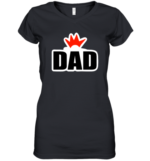 Funny I Love Hot Dads Gifts Unisex Women's V-Neck T-Shirt