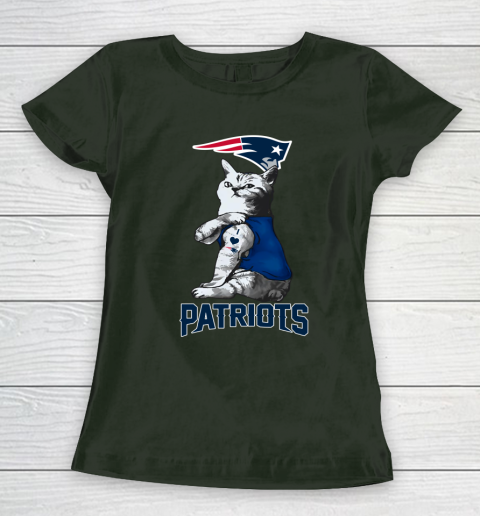 NFL Football My Cat Loves New England Patriots Women's T-Shirt 4