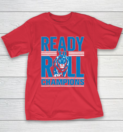 Detroit Ready To Roll Funny Lion Graphic Youth T-Shirt 7