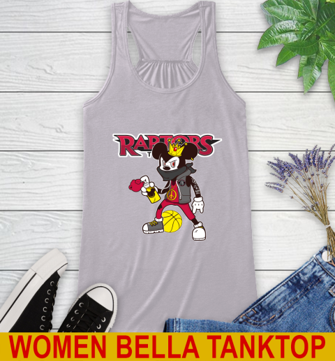 Toronto Raptors NBA Basketball Mickey Peace Sign Sports Racerback Tank 5