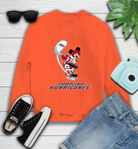 NHL Hockey Carolina Hurricanes Cheerful Mickey Mouse Shirt Sweatshirt 4