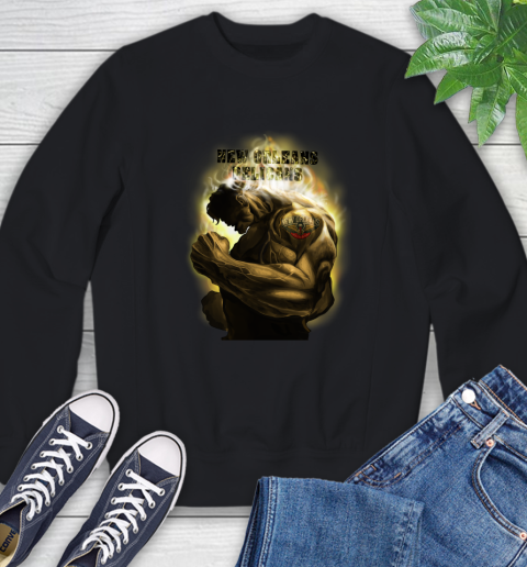 New Orleans Pelicans NBA Basketball Hulk Marvel Avengers Sports Sweatshirt