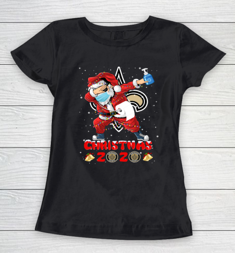 New Orleans Saints Funny Santa Claus Dabbing Christmas 2020 NFL Women's T-Shirt