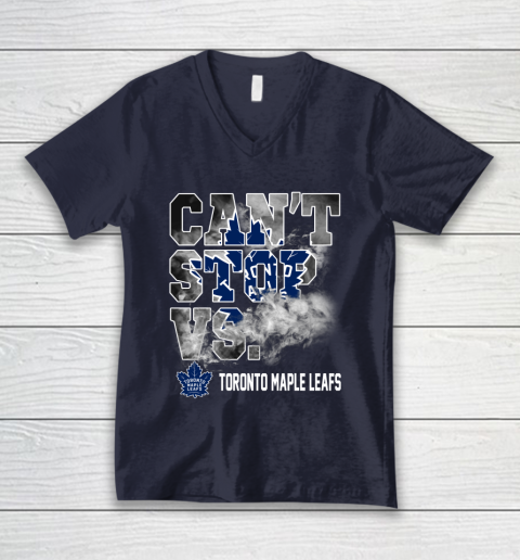 NHL Toronto Maple Leafs Hockey Can't Stop Vs V-Neck T-Shirt 2