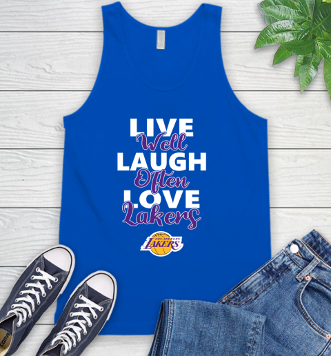 NBA Basketball Los Angeles Lakers Live Well Laugh Often Love Shirt Tank Top 4