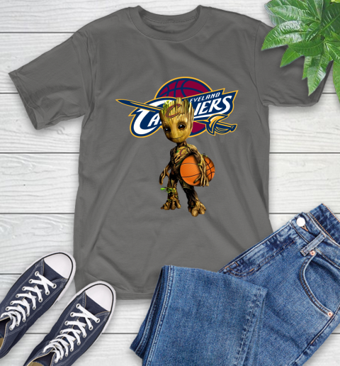 Cleveland Cavaliers NBA Basketball Groot Marvel Guardians Of The Galaxy T-Shirt 9