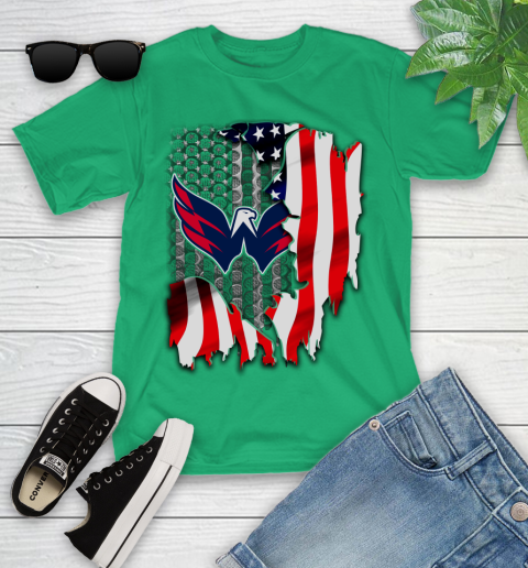 Washington Capitals NHL Hockey American Flag Youth T-Shirt 8
