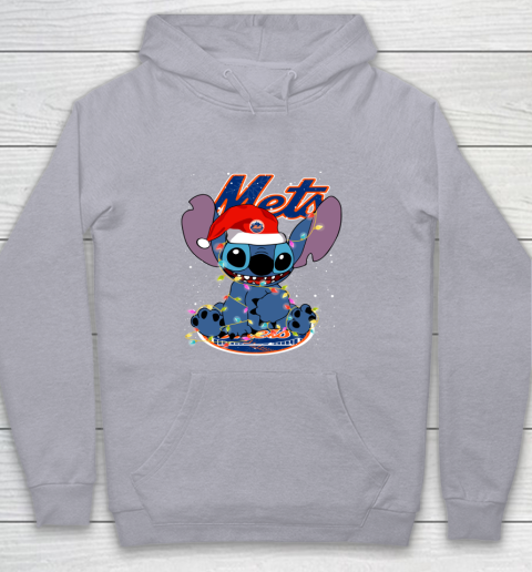 New York Mets MLB noel stitch Baseball Christmas Youth Hoodie 4