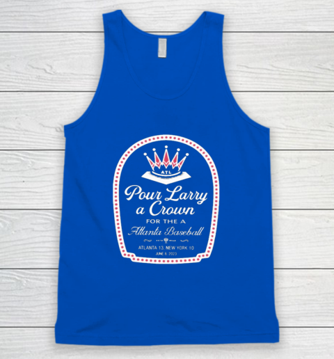 Atlanta Braves Pour Larry A Crown Tank Top 3