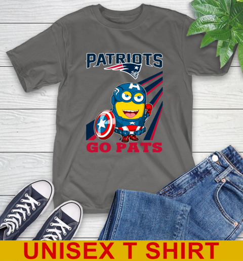 NFL Football New England Patriots Captain America Marvel Avengers Minion Shirt T-Shirt 10