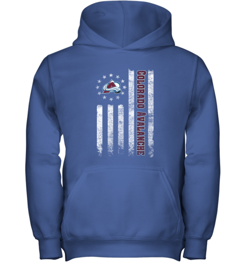 NHL American Flag Hockey Sports Colorado Avalanche Youth Hoodie 4