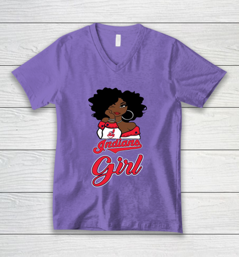 Cleveland Indians Girls Girl MLB V-Neck T-Shirt 9