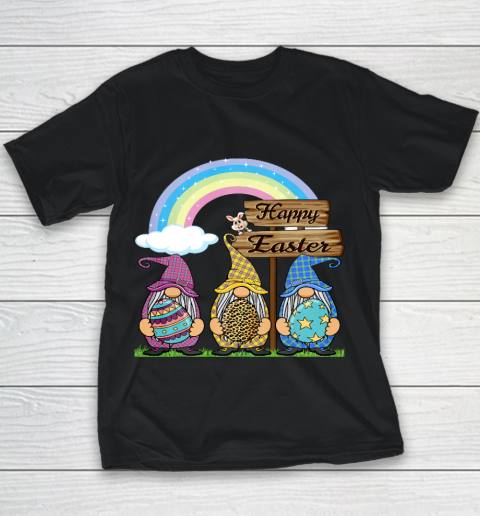 Gnome Easter Shirt Women Leopard Print Easter Egg Teen Girls Youth T-Shirt