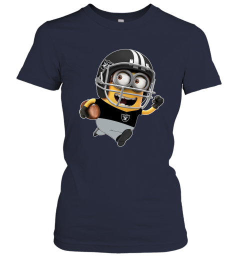NFL Oakland Raiders Minions Disney Football Sports zTPZJlU6tMm ladies t shirt 20 95 151514 front navy