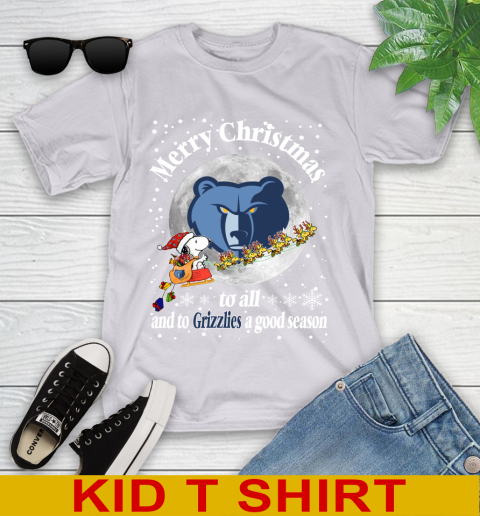Memphis Grizzlies Merry Christmas To All And To Grizzlies A Good Season NBA Basketball Sports Youth T-Shirt 4