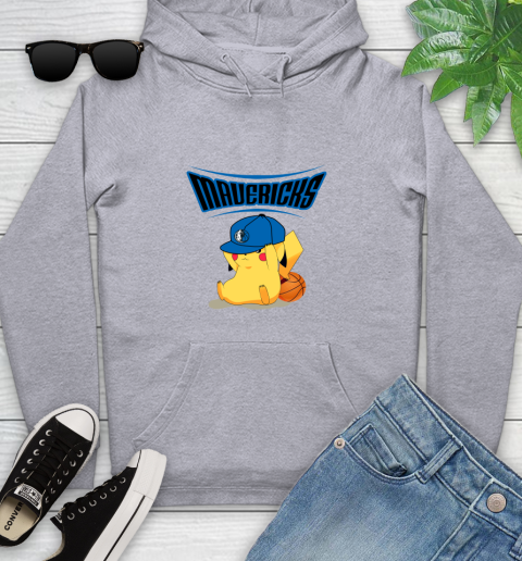 NBA Pikachu Basketball Sports Dallas Mavericks Youth Hoodie 6