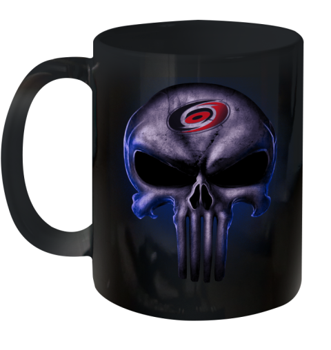 Carolina Hurricanes NHL Hockey Punisher Skull Sports Ceramic Mug 11oz