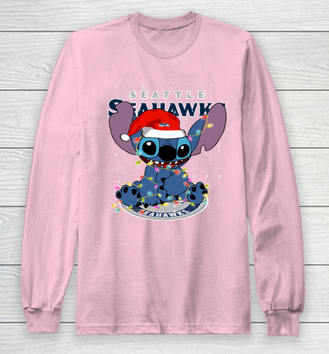 Seattle Seahawks NFL Football noel stitch Christmas Long Sleeve T-Shirt 6