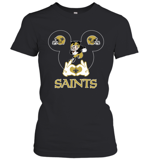 I Love The Saints Mickey Mouse New Orleans Saints Women's T-Shirt