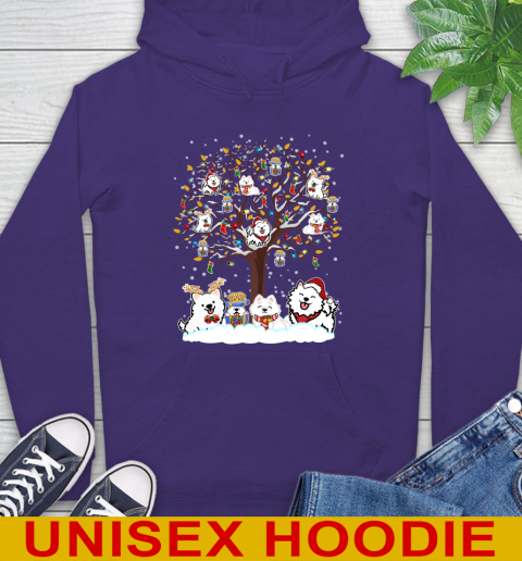 Samoyed dog pet lover light christmas tree shirt 17