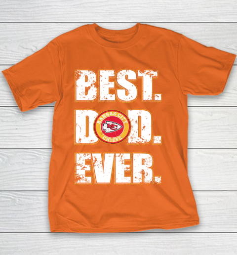 NFL Kansas City Chiefs Football Best Dad Ever Family Shirt Youth T-Shirt 4