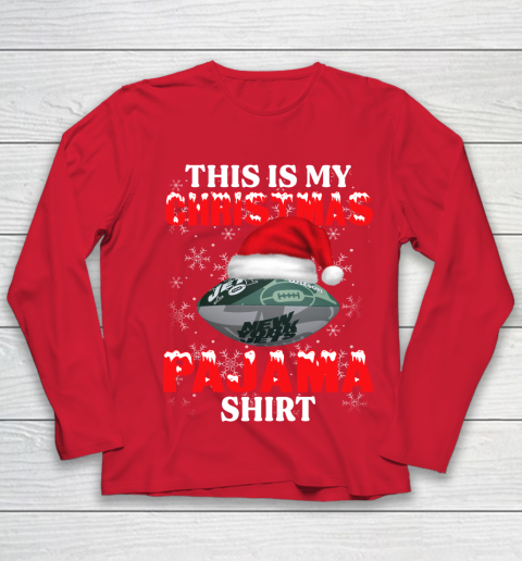 New York Jets This Is My Christmas Pajama Shirt NFL Youth Long Sleeve 8