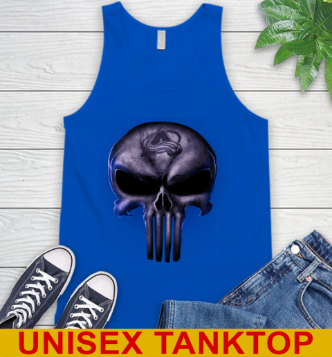 Colorado Avalanche NHL Hockey Punisher Skull Sports Tank Top 4