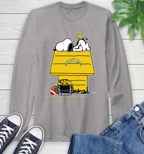 Los Angeles Chargers NFL Football Snoopy Woodstock The Peanuts Movie Long Sleeve T-Shirt 6