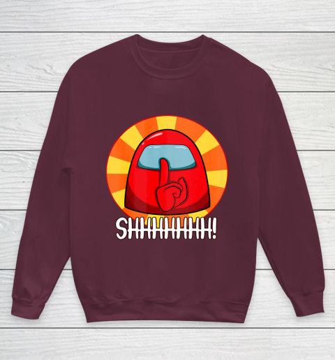 Among Us Game Shirt Cool Among Us shirt Crewmate or Impostor SHHHHHH Youth Sweatshirt 4