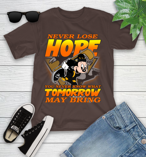 Pittsburgh Penguins NHL Hockey ootball Mickey Disney Never Lose Hope Youth T-Shirt 7
