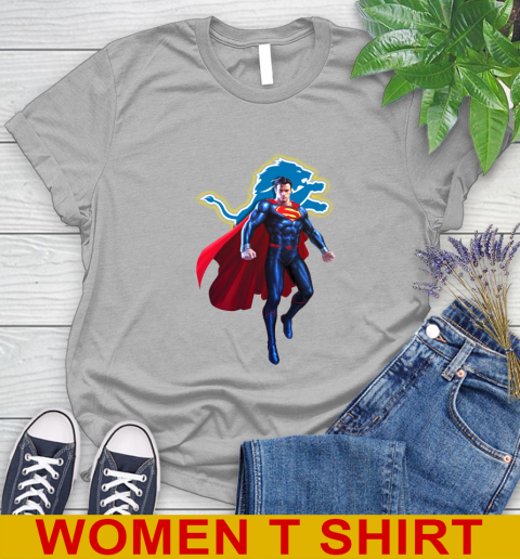 NFL Superman DC Sports Football Detroit Lions Women's T-Shirt 5