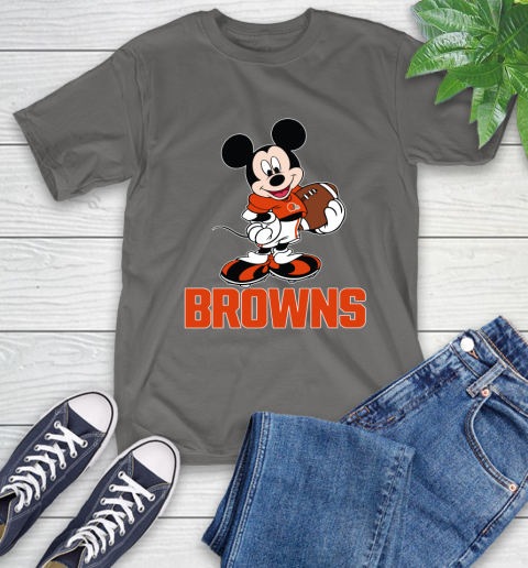 NFL Football Cleveland Browns Cheerful Mickey Mouse Shirt T-Shirt 10