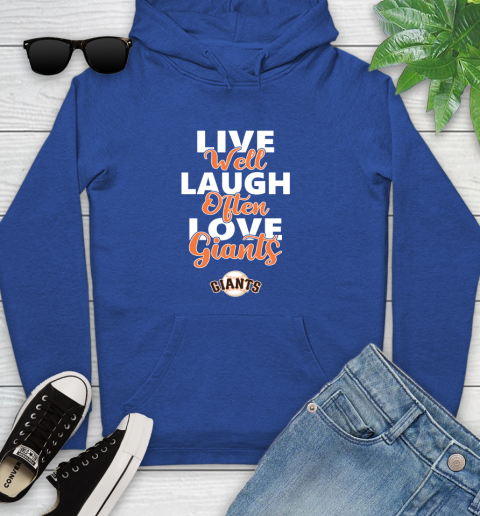 MLB Baseball San Francisco Giants Live Well Laugh Often Love Shirt Youth Hoodie 9
