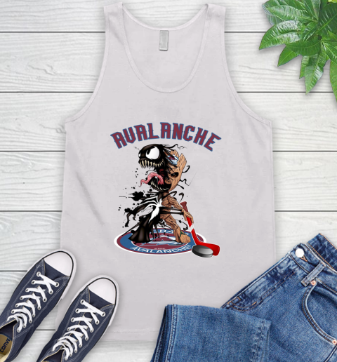 NHL Colorado Avalanche Hockey Venom Groot Guardians Of The Galaxy Tank Top
