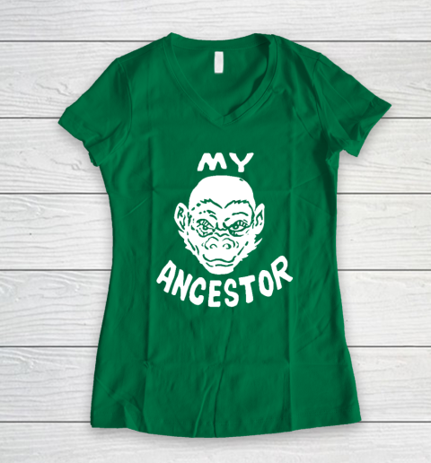 My Ancestor Monkey Women's V-Neck T-Shirt 3