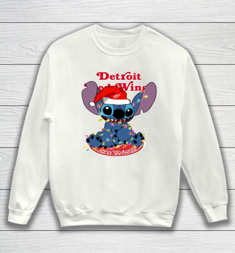 Detroit Red Wings NHL Hockey noel stitch Christmas Sweatshirt